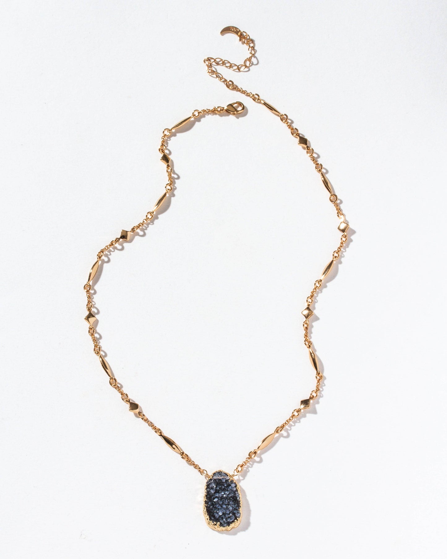 Star, Stone, & Soul Gemstone Necklace - Black Druzy