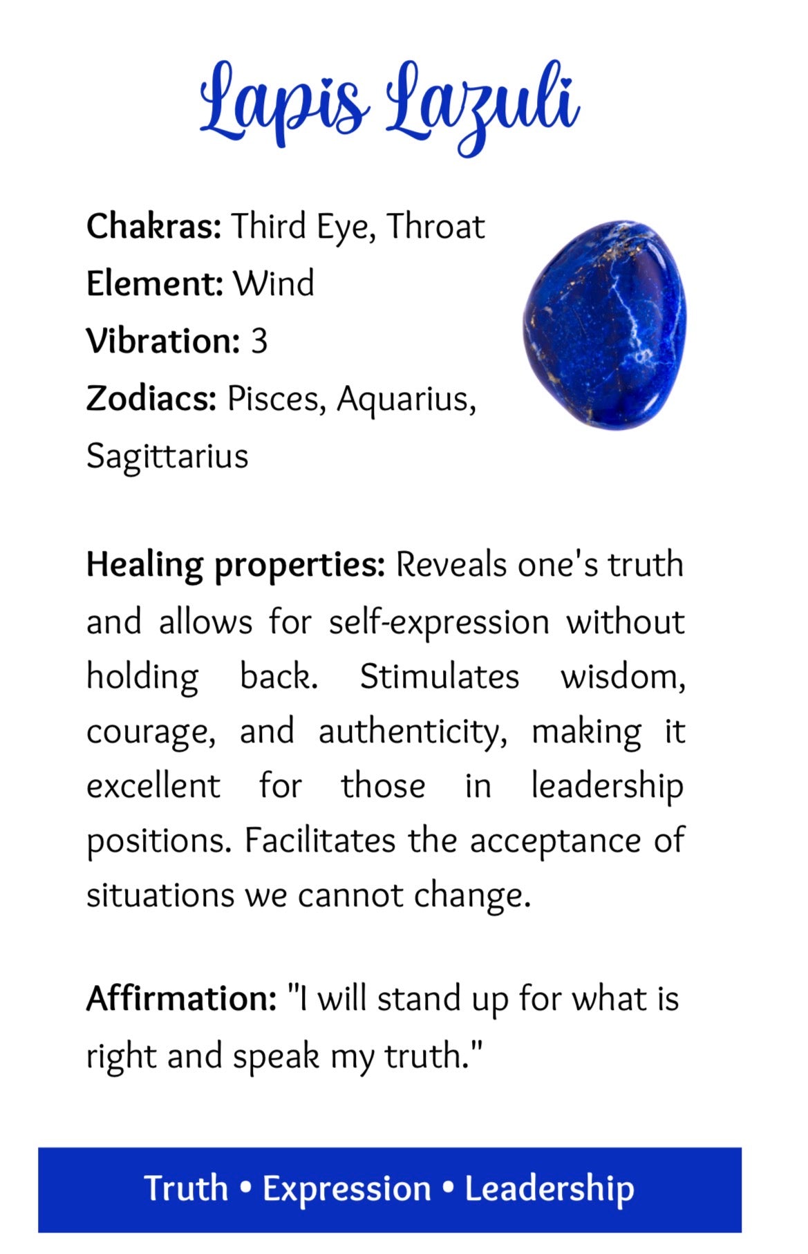 Lapis Lazuli large suncatcher