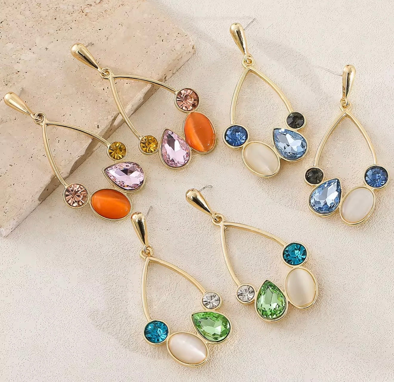 Crystal dangle earrings