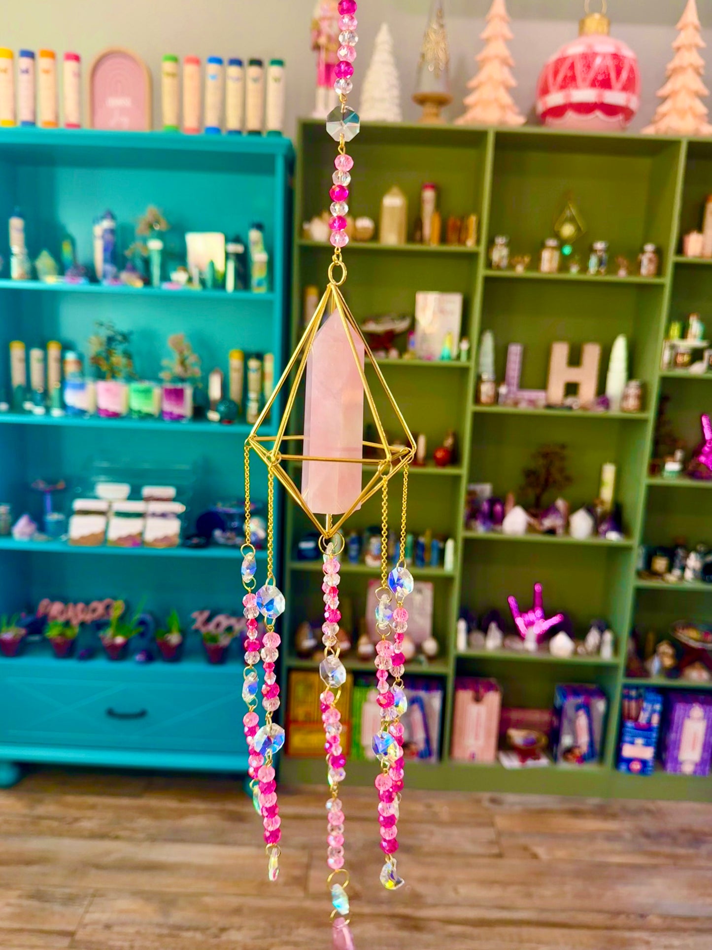 Rose Quartz Suncatcher