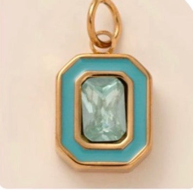 Birthstone charm necklace