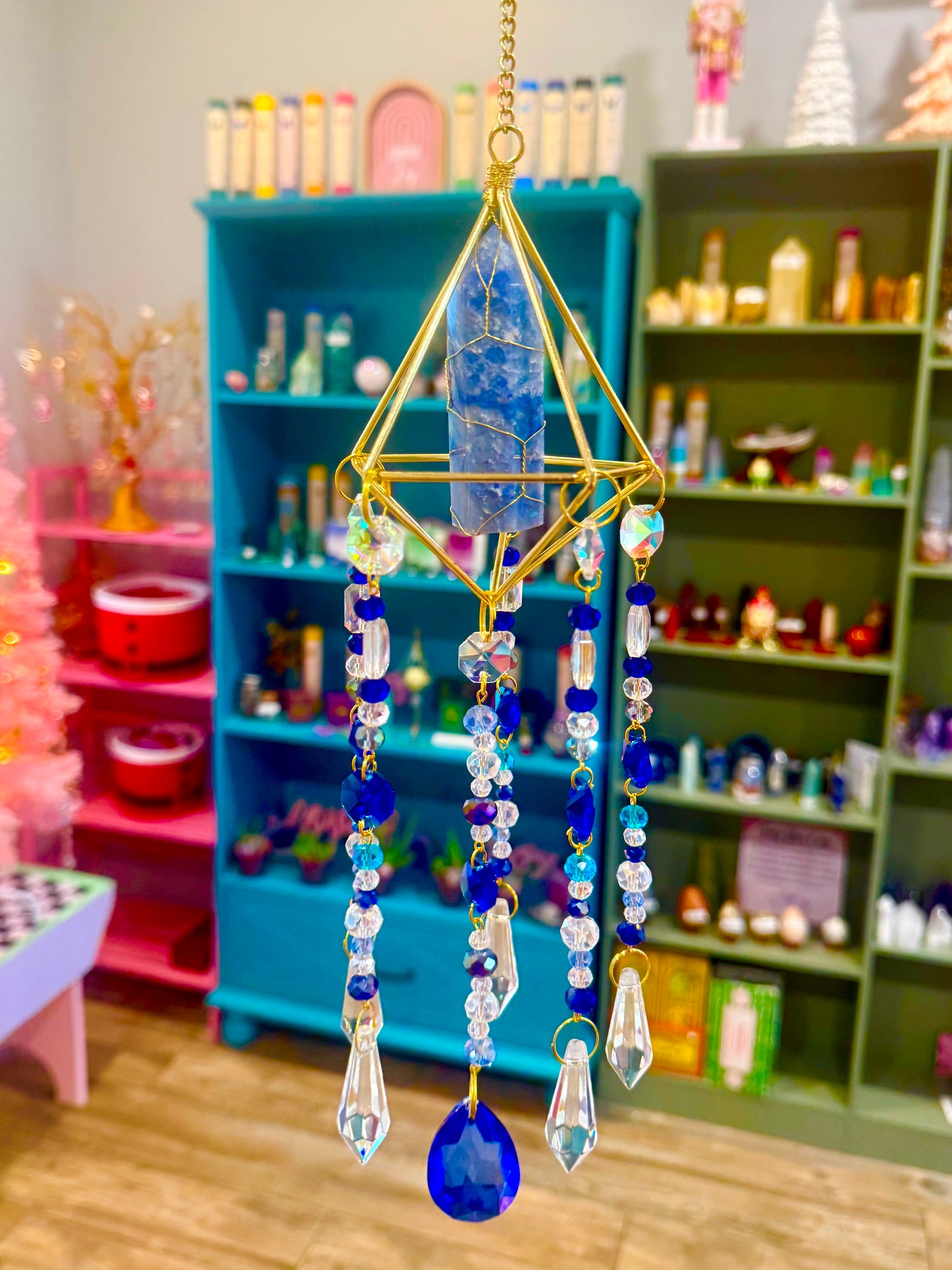 Blue Quartz Suncatcher