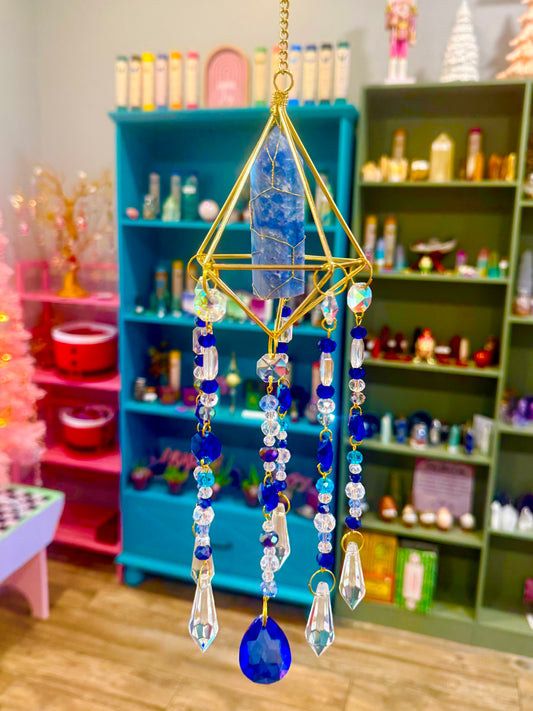 Blue Quartz Suncatcher
