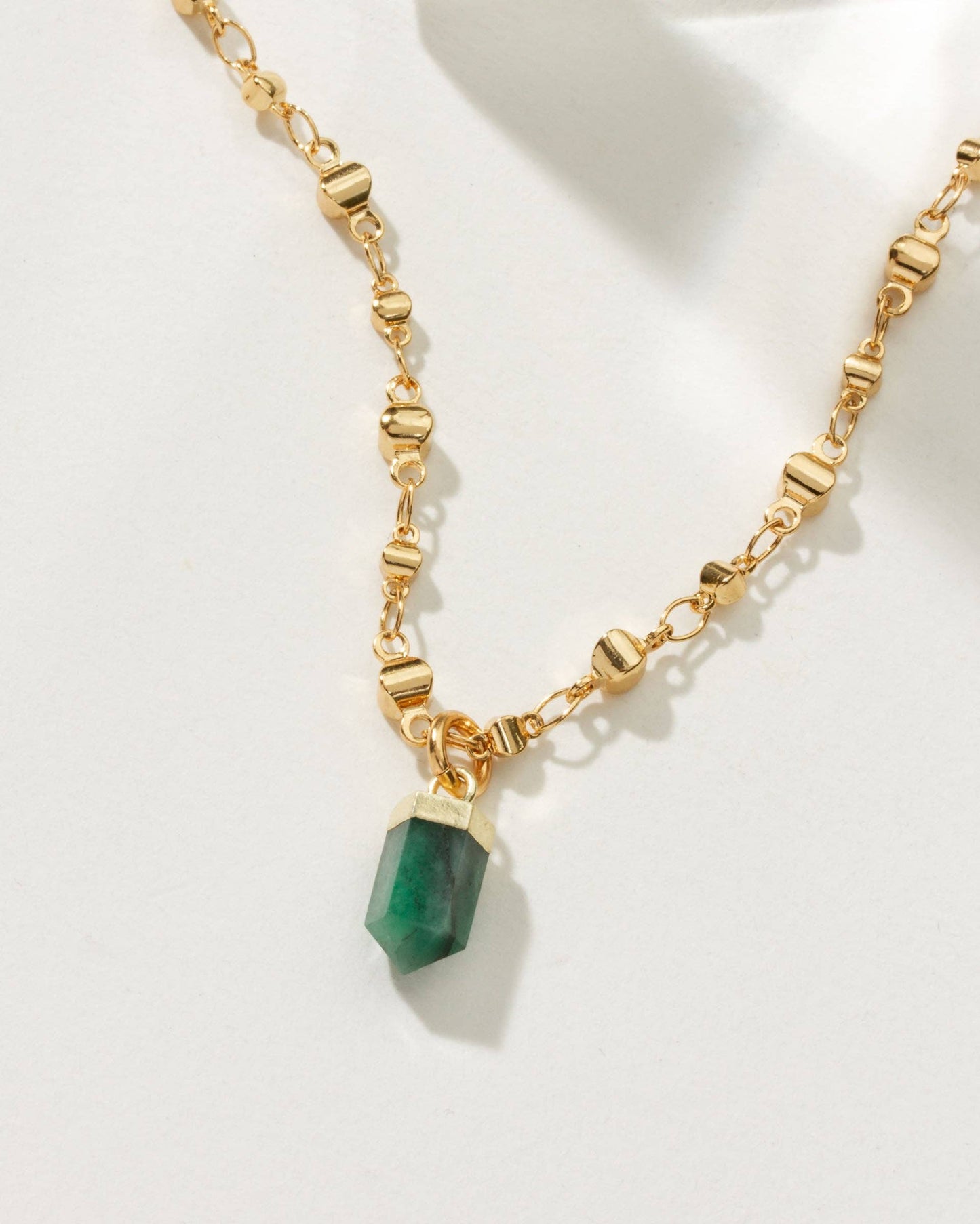 Straight to The Point Necklace - Emerald