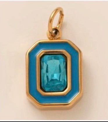 Birthstone charm necklace