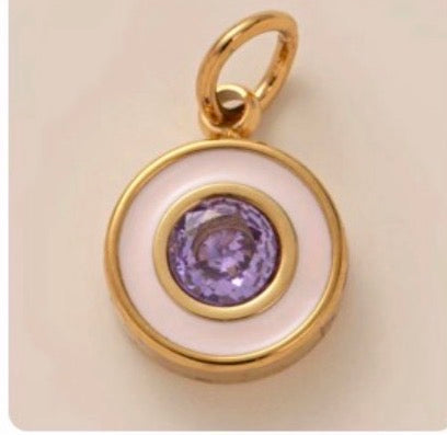 Birthstone charm necklace