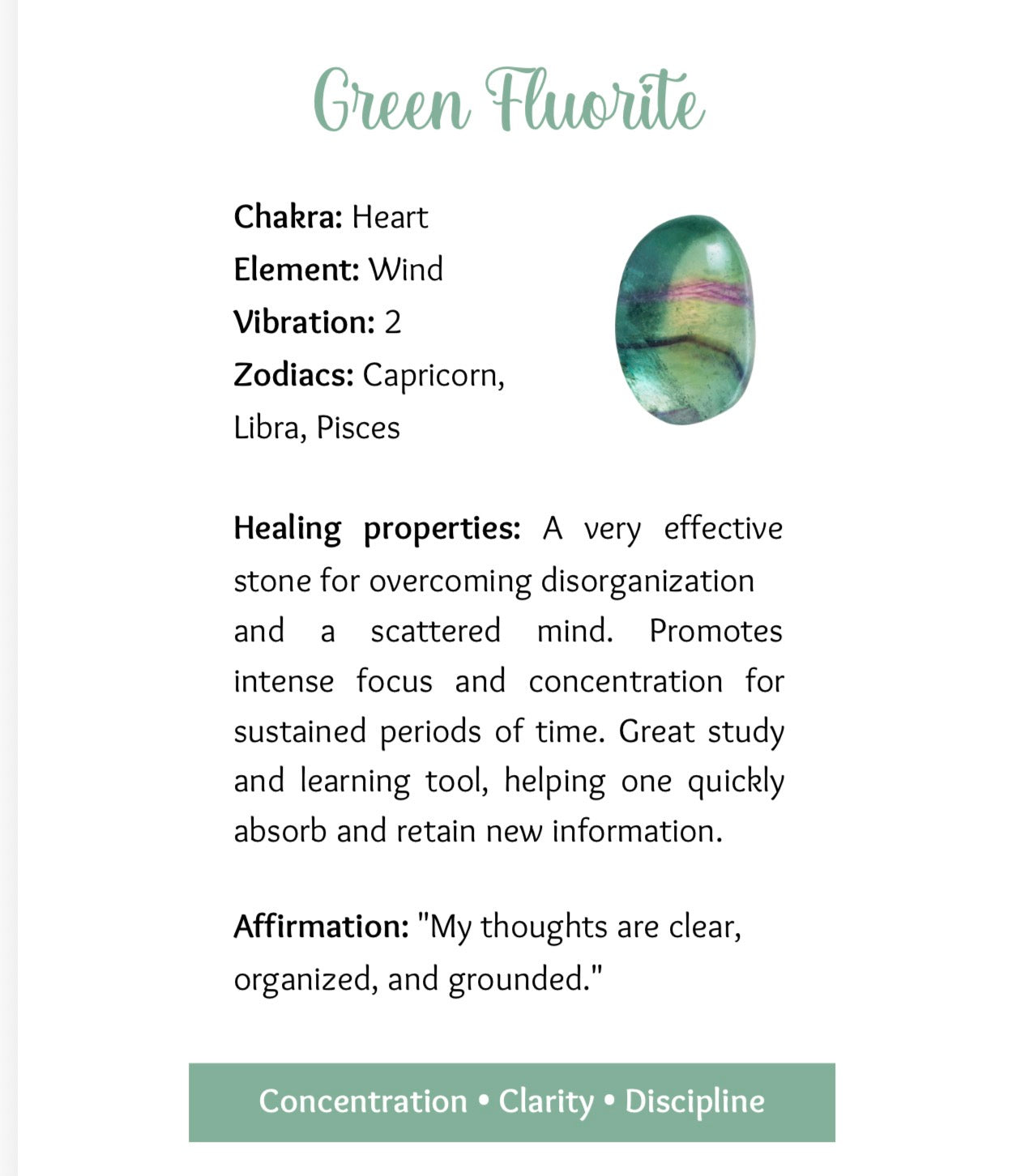 Green fluorite suncatcher