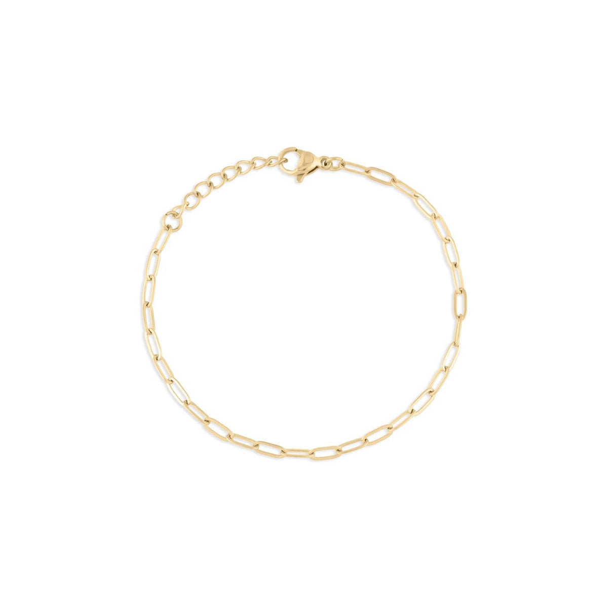 14K Gold Filled PLUS™ Paperclip Chain Bracelet: 2.5mm