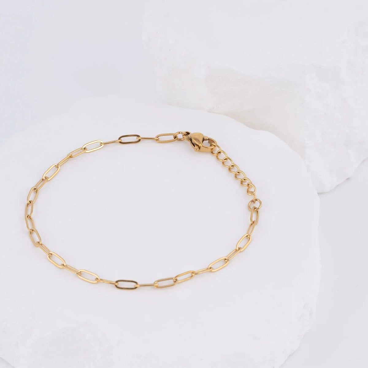 14K Gold Filled PLUS™ Paperclip Chain Bracelet: 2.5mm