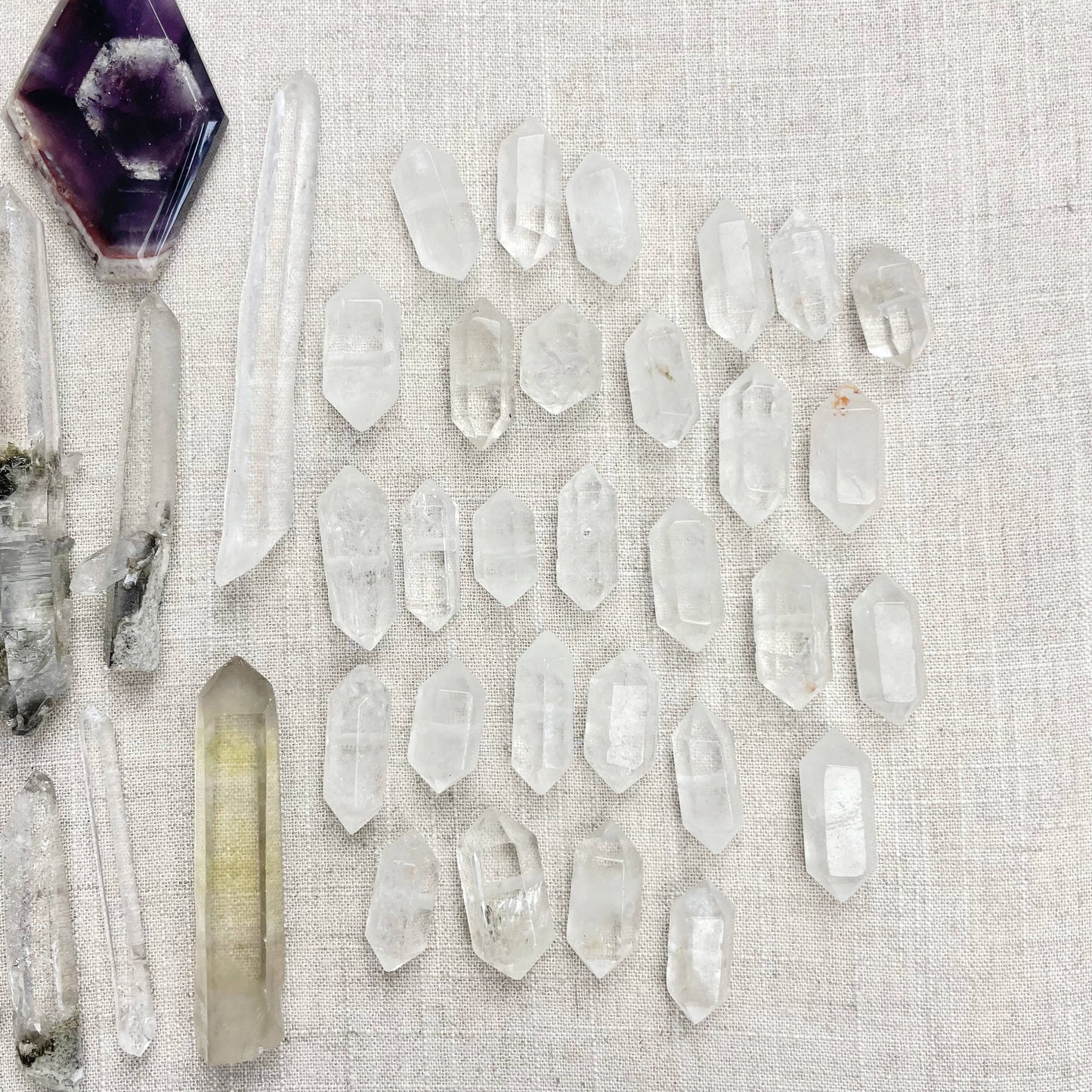 Clear Quartz Gemstone Double Terminated Point Necklace