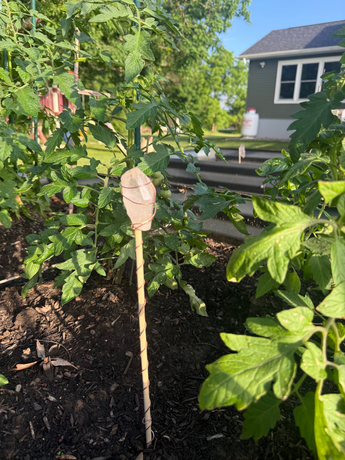 Quartz Crystal & Copper Garden Wands