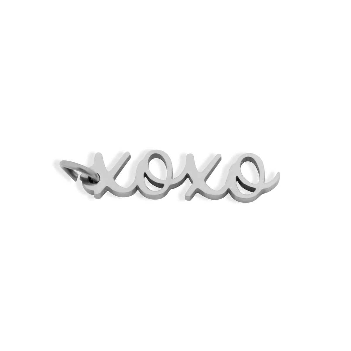 18K Gold PVD Stainless Steel XOXO Charm: Stainless