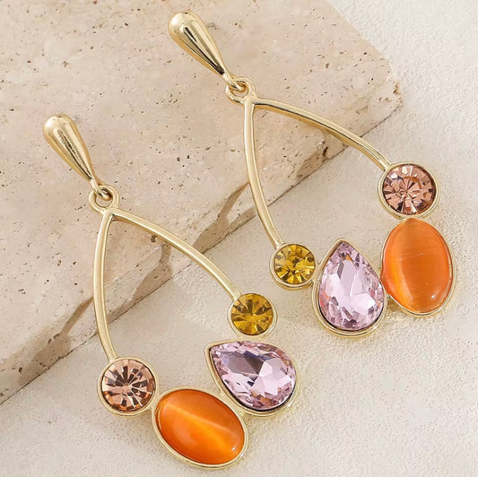 Crystal dangle earrings