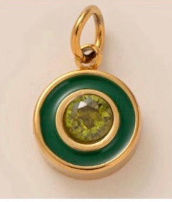 Birthstone charm necklace