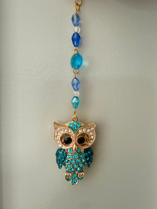 Blue owl mini suncatcher (1)
