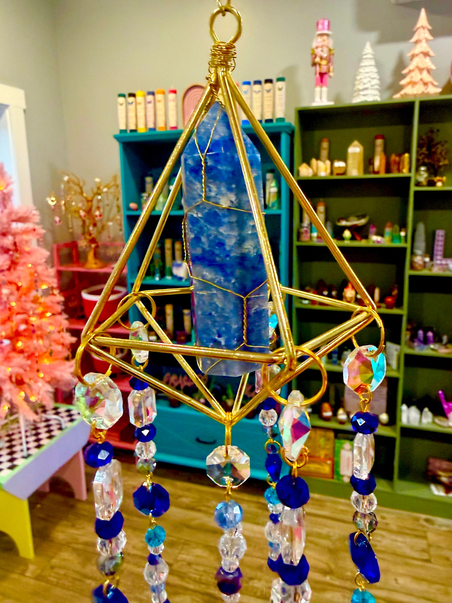 Blue Quartz Suncatcher
