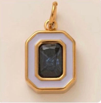 Birthstone charm necklace