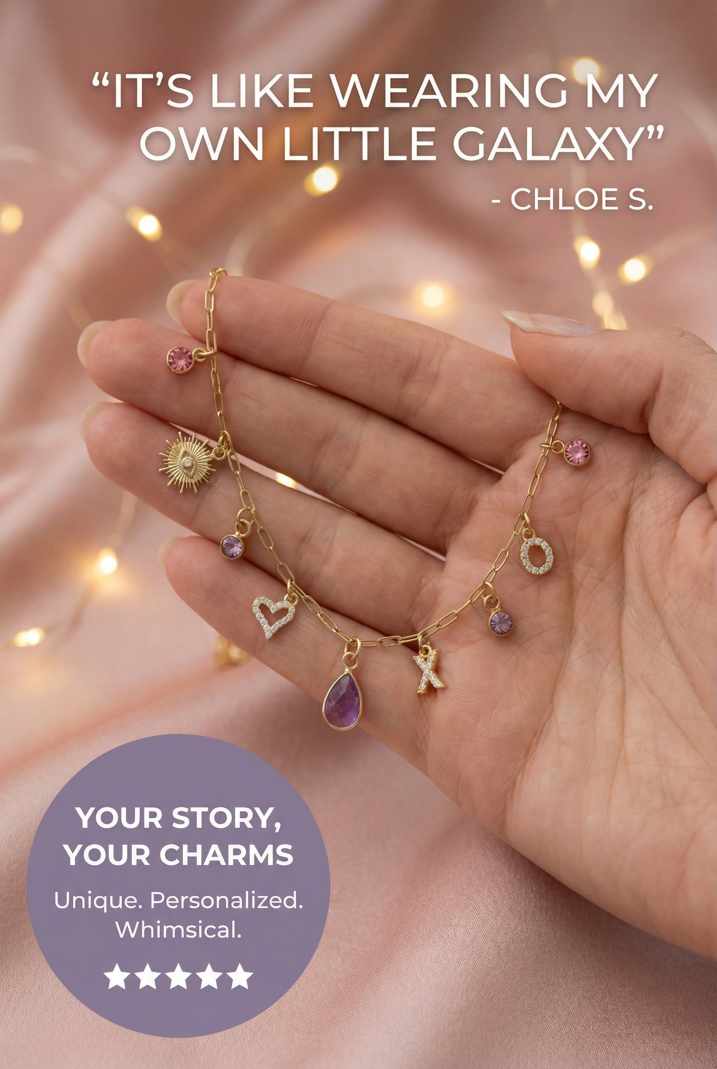 Amethyst XO Charmony Necklace