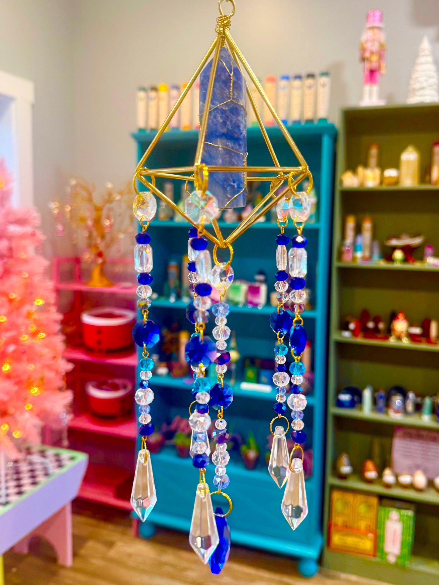Blue Quartz Suncatcher