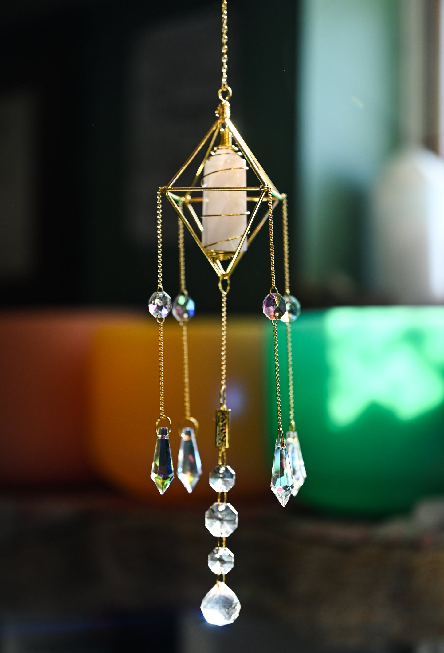 Rose Quartz Suncatcher 3