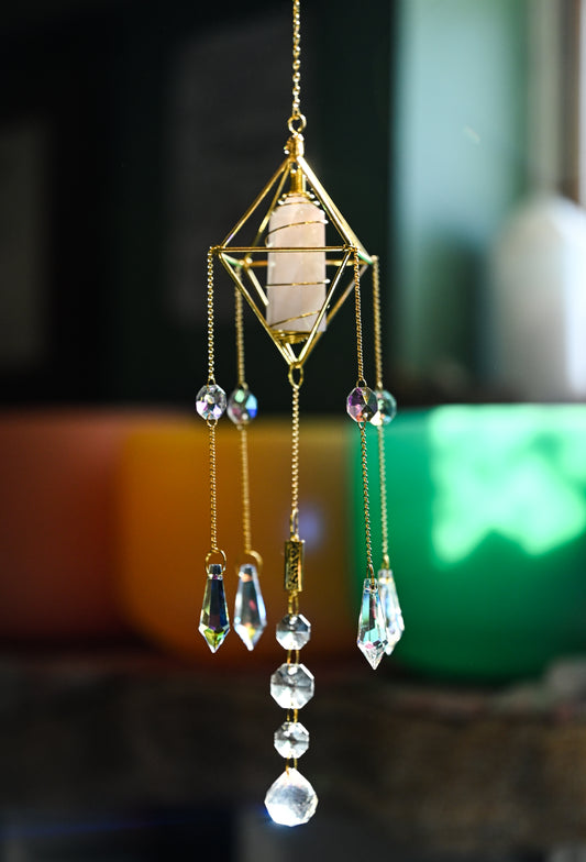 Rose Quartz Suncatcher 3