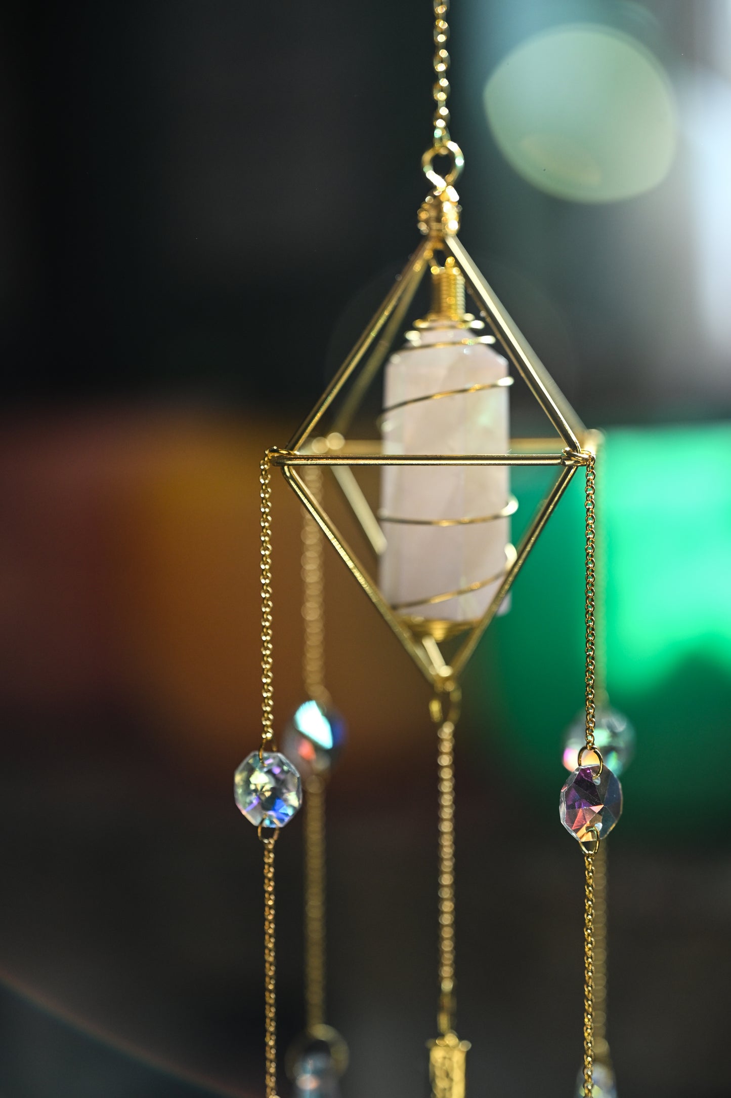 Rose Quartz Suncatcher 3