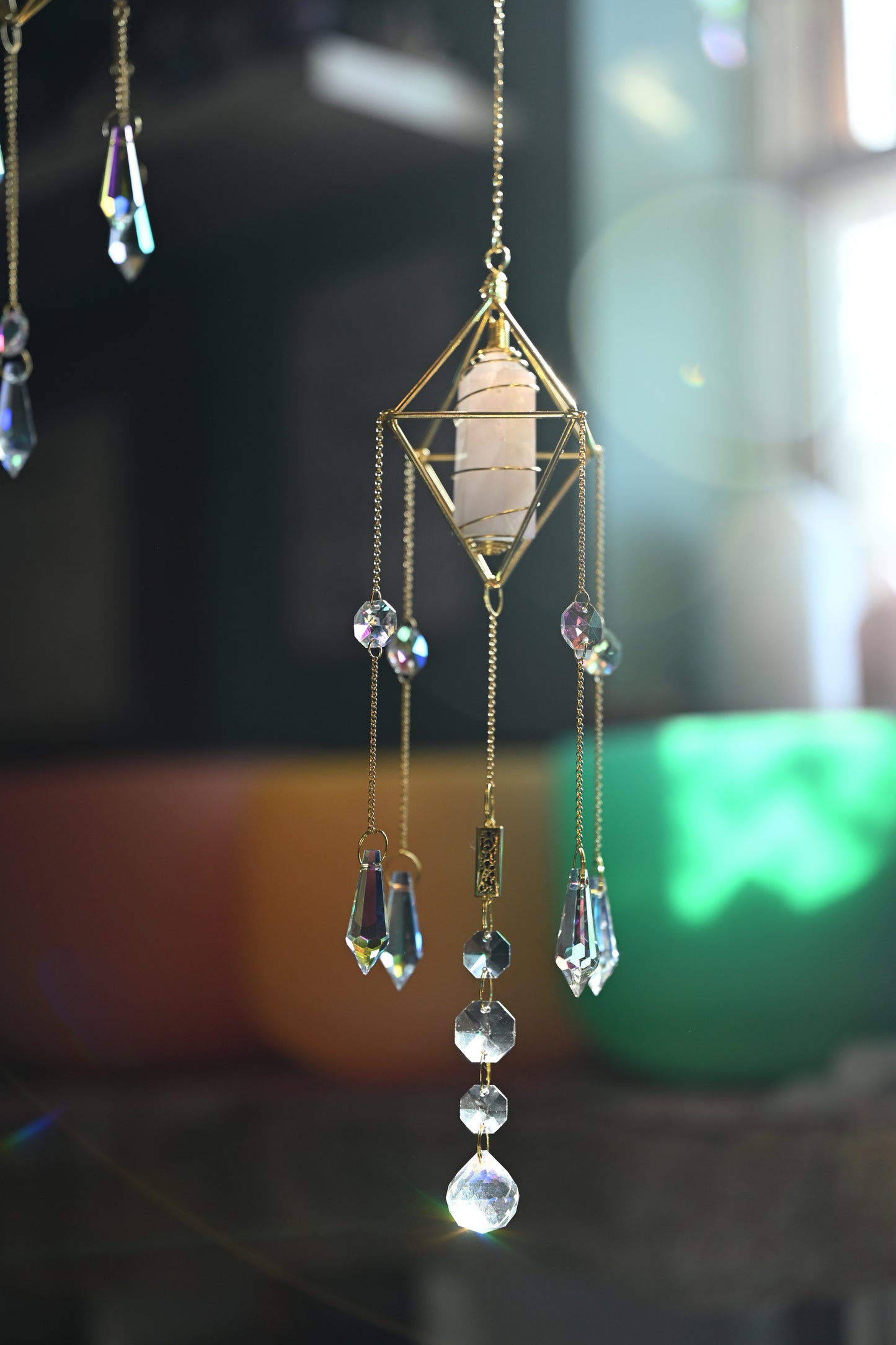 Rose Quartz Suncatcher 3