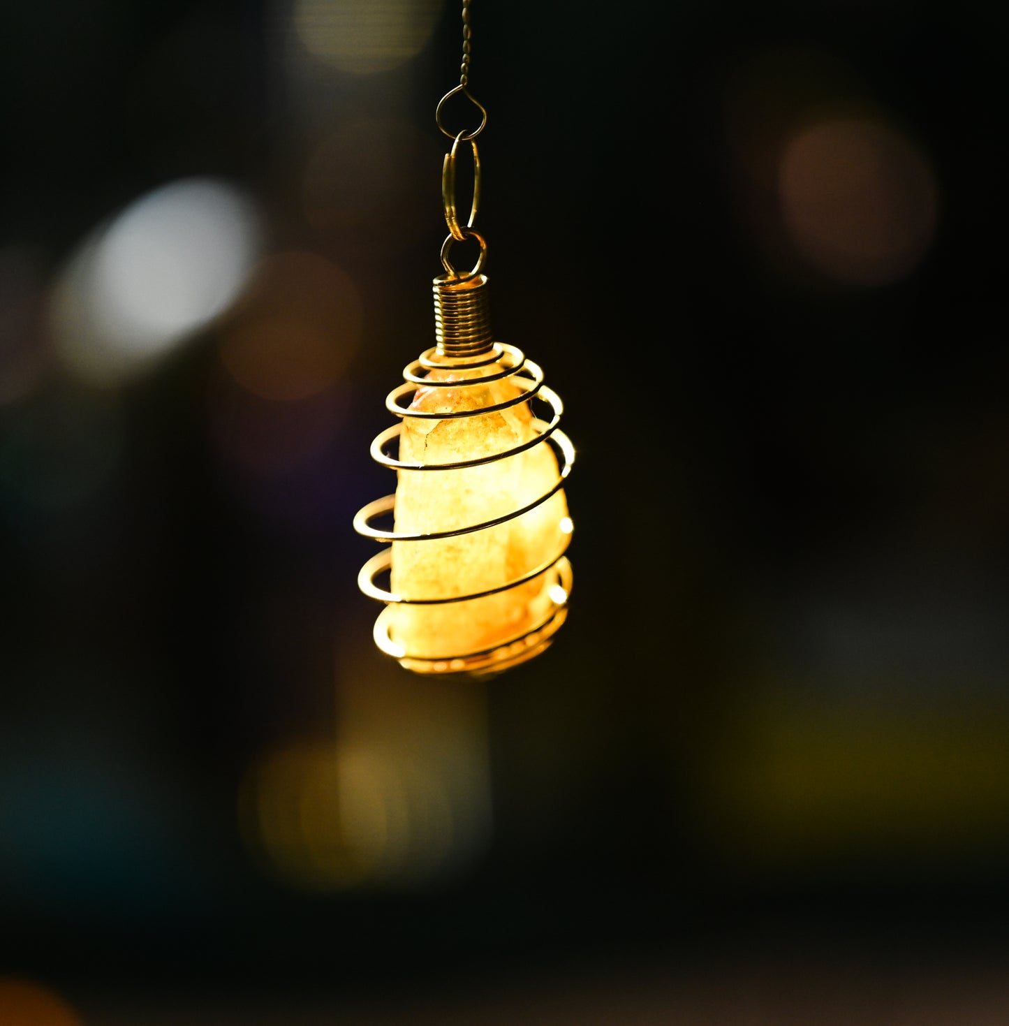 Yellow Crackle Quartz, Citrine, and Yellow Evil Eye Mini Suncatcher