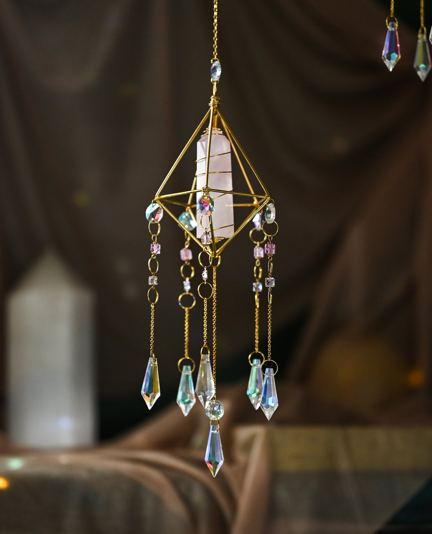 Rose Quartz Suncatcher