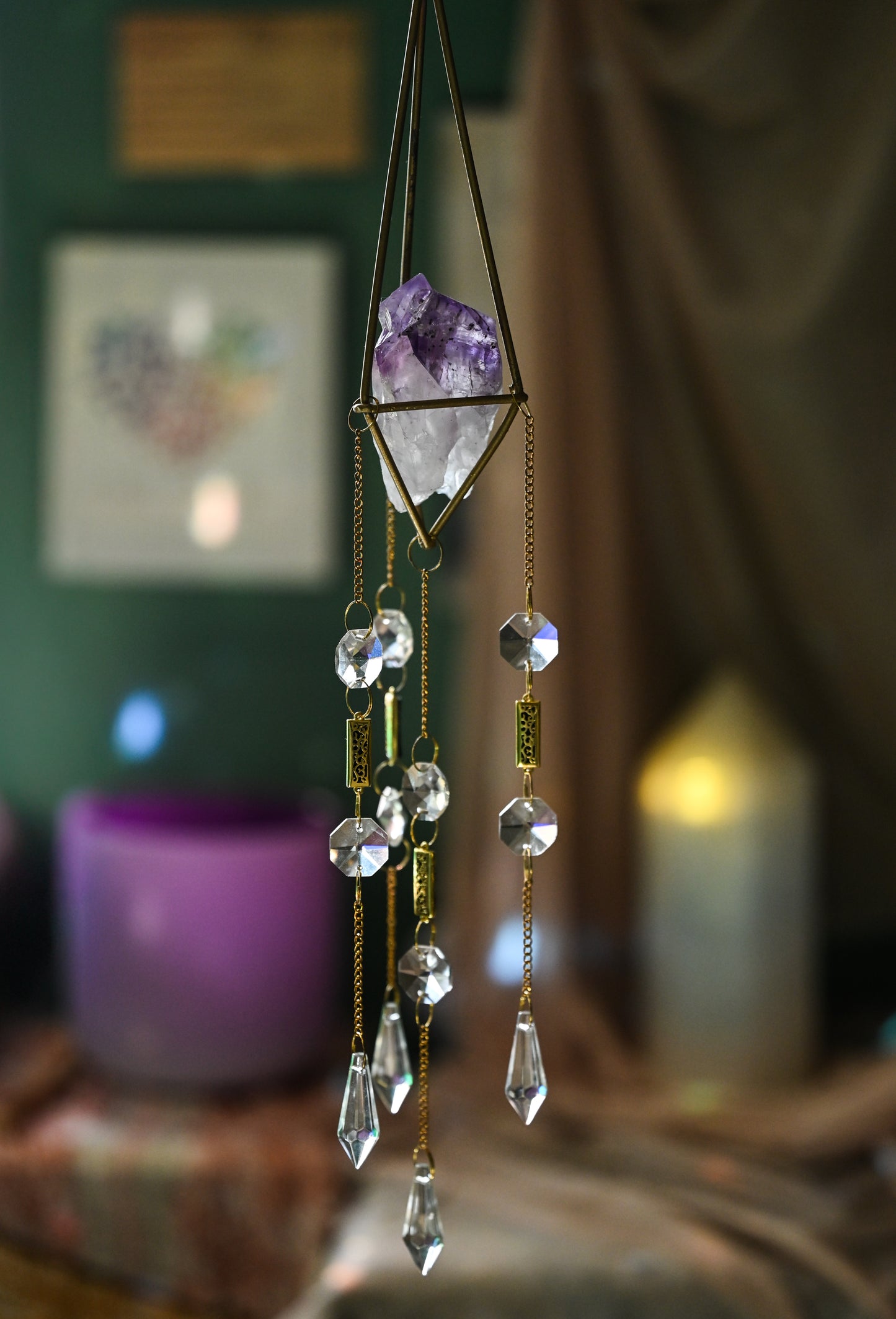 Amethyst Tooth Suncatcher