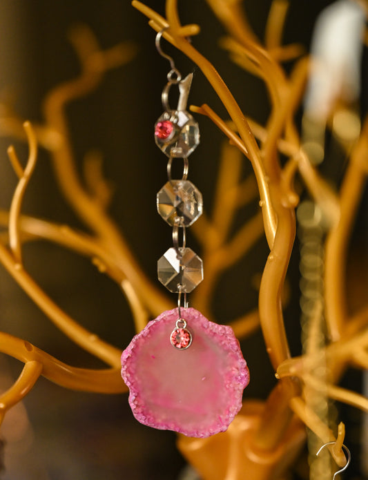 Pink Agate Mini Suncatcher