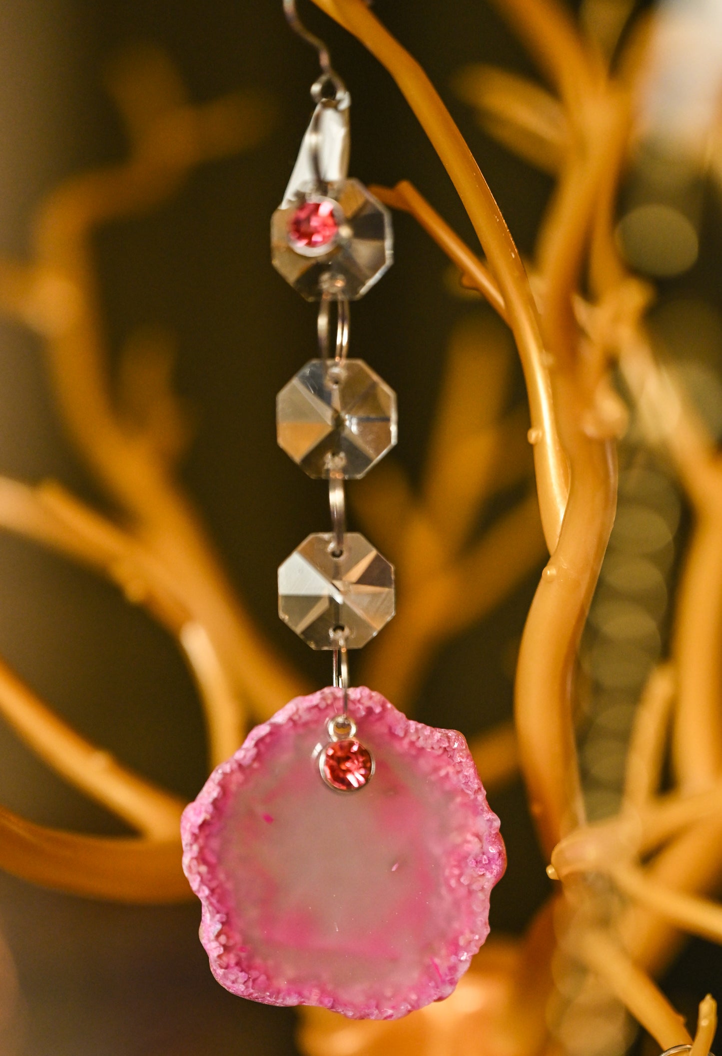 Pink Agate Mini Suncatcher