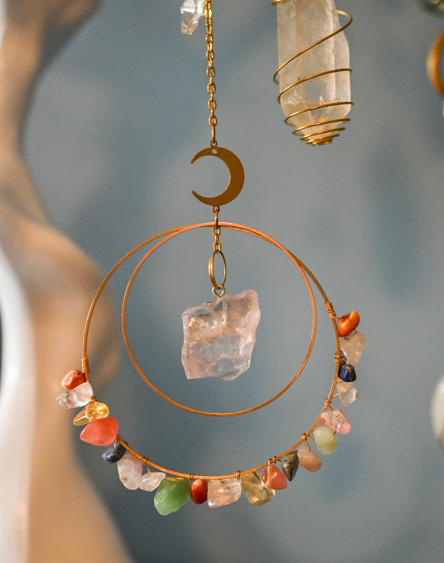 7 Chakra and Amethyst Center Suncatcher