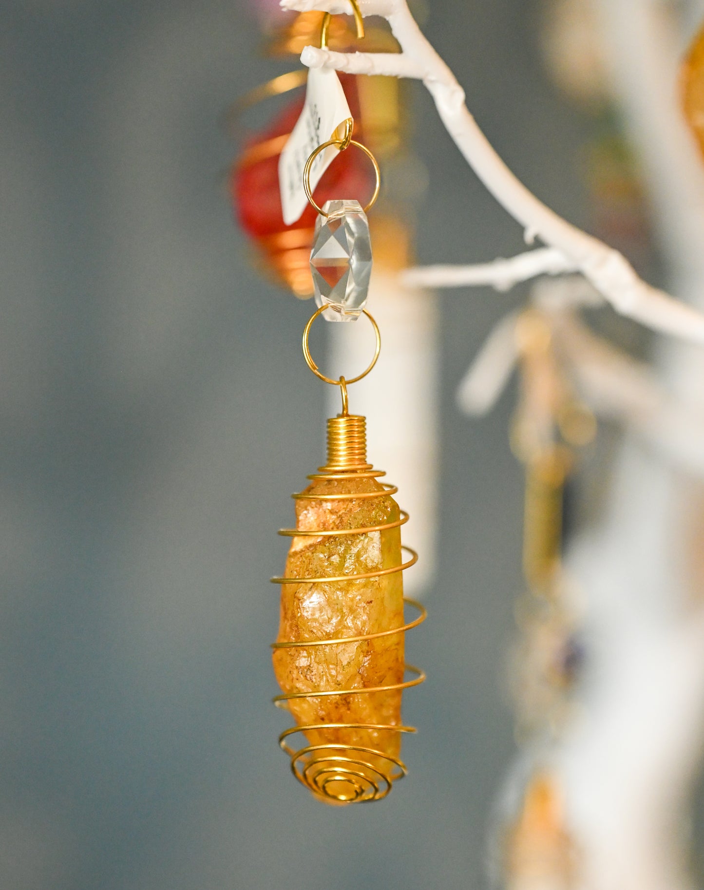 Yellow Crackle Quartz Mini Suncatcher