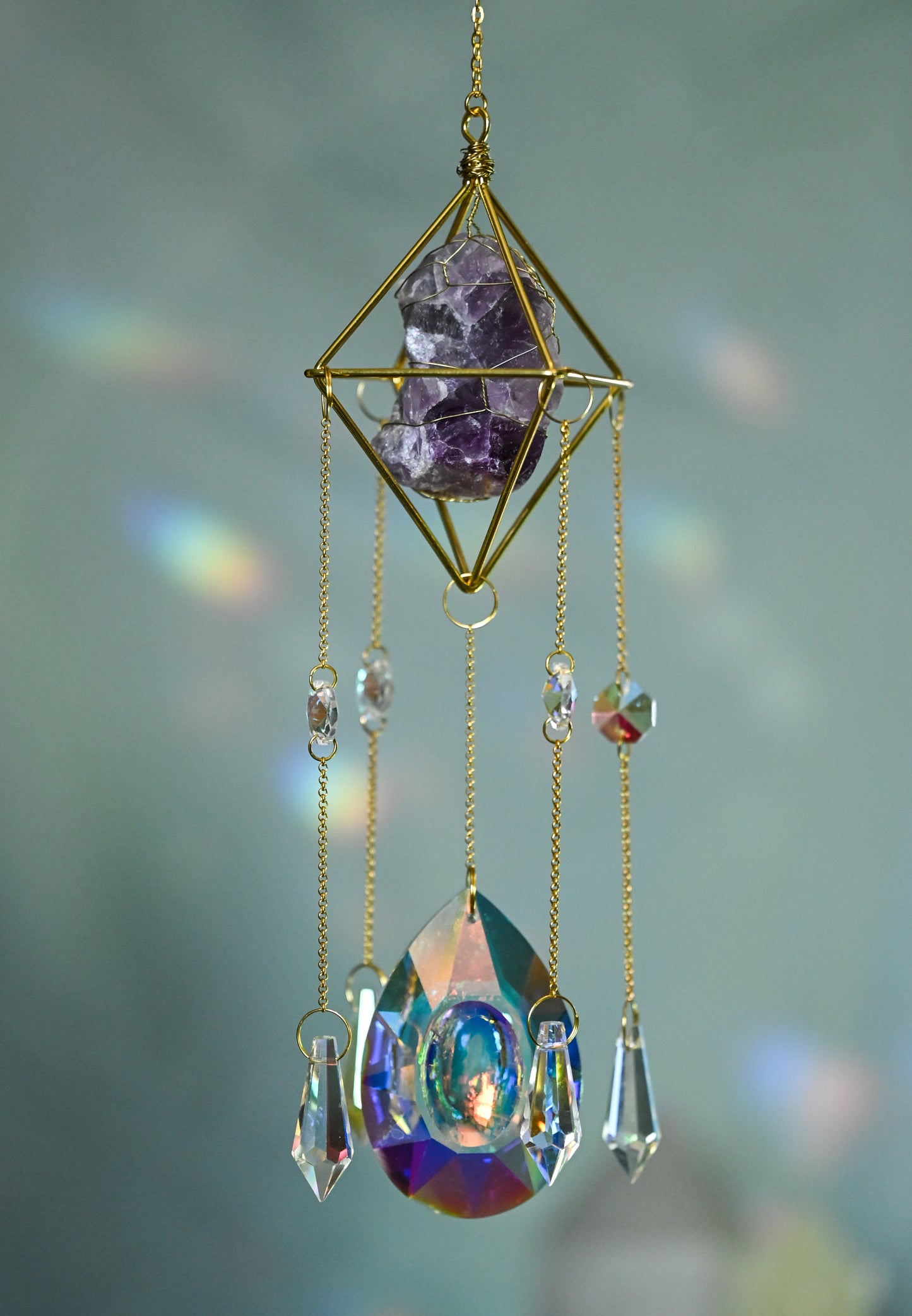 Purple Fluorite Suncatcher