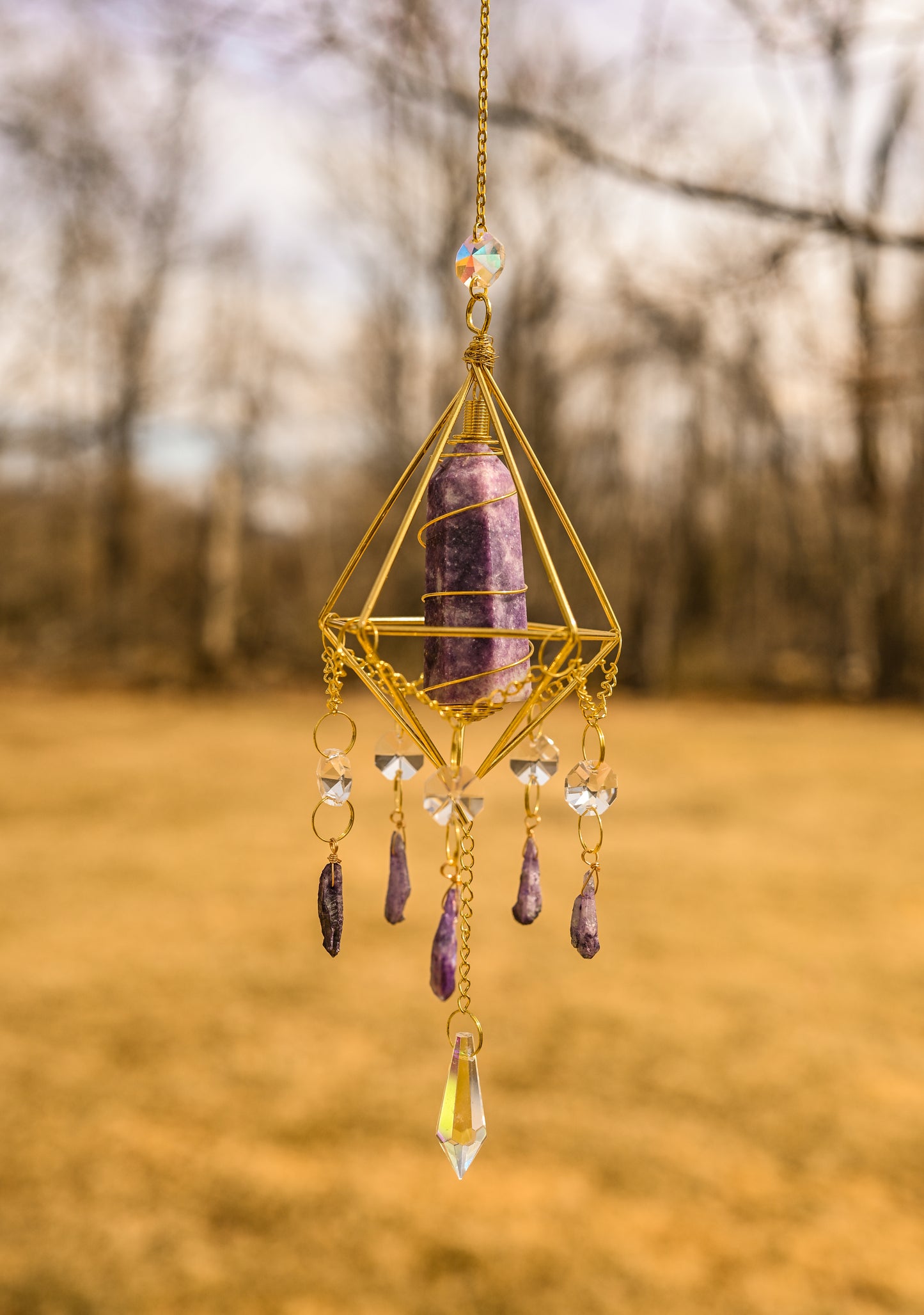 Lepidolite Suncatcher