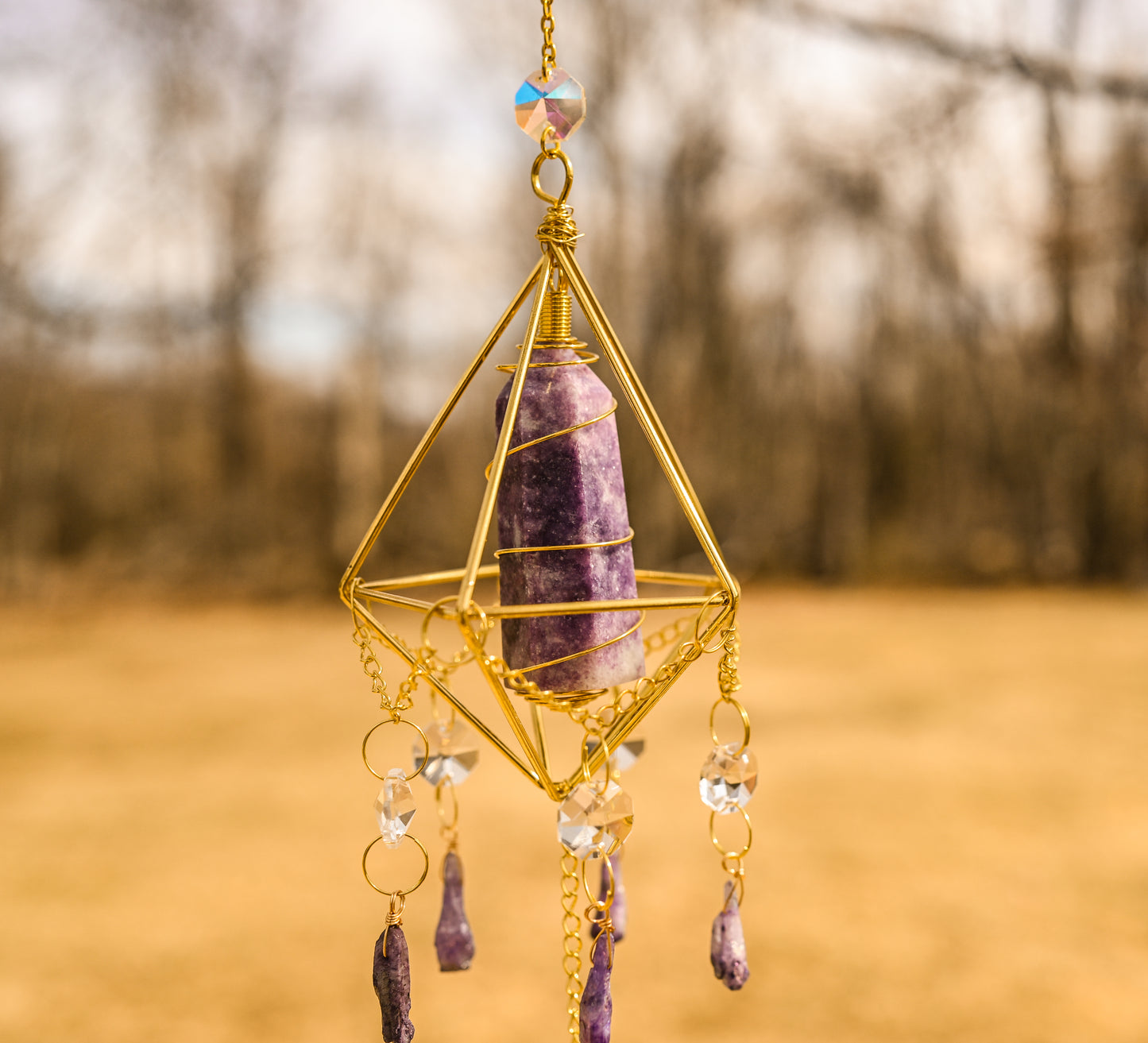 Lepidolite Suncatcher