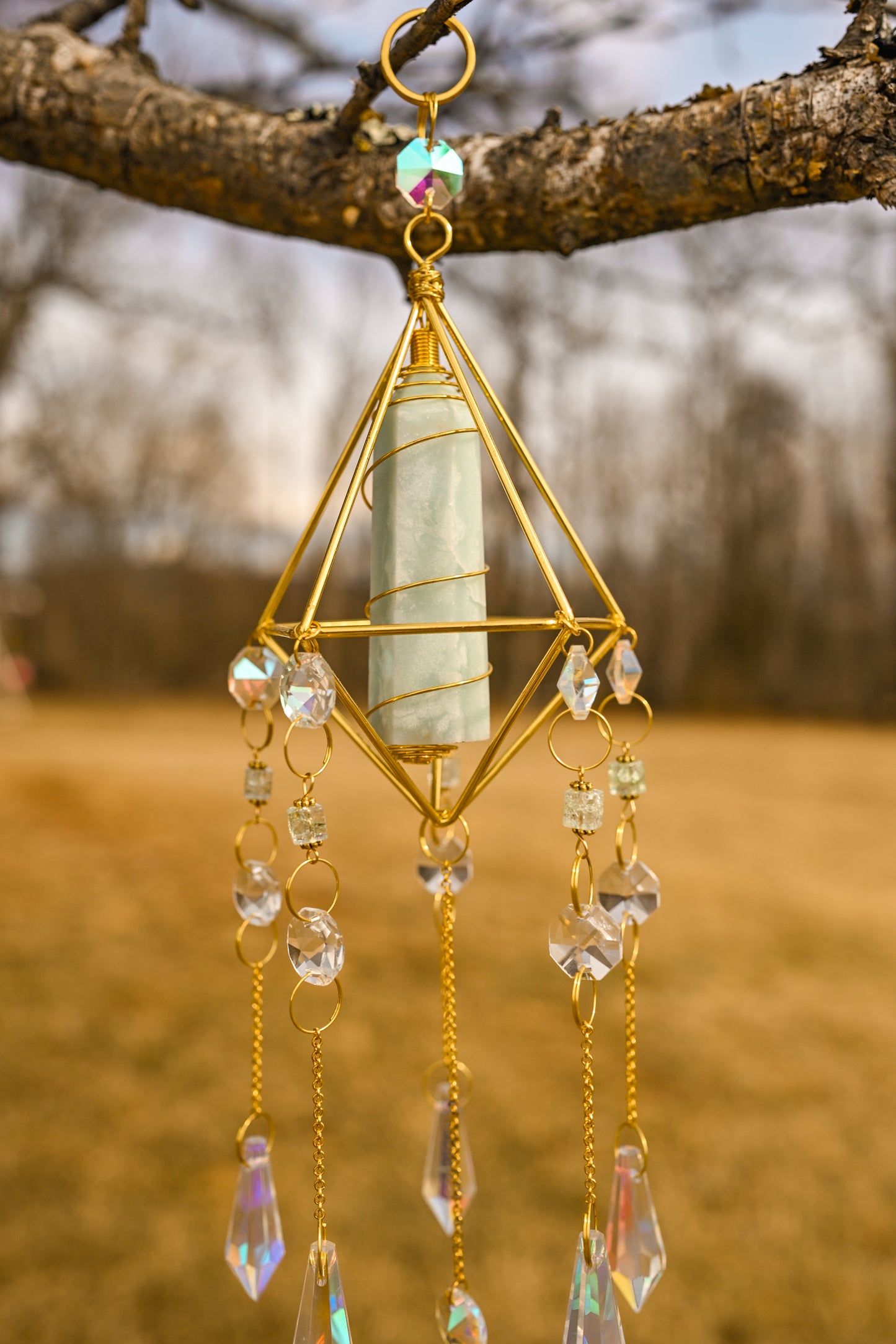 Sky Blue Quartz Suncatcher