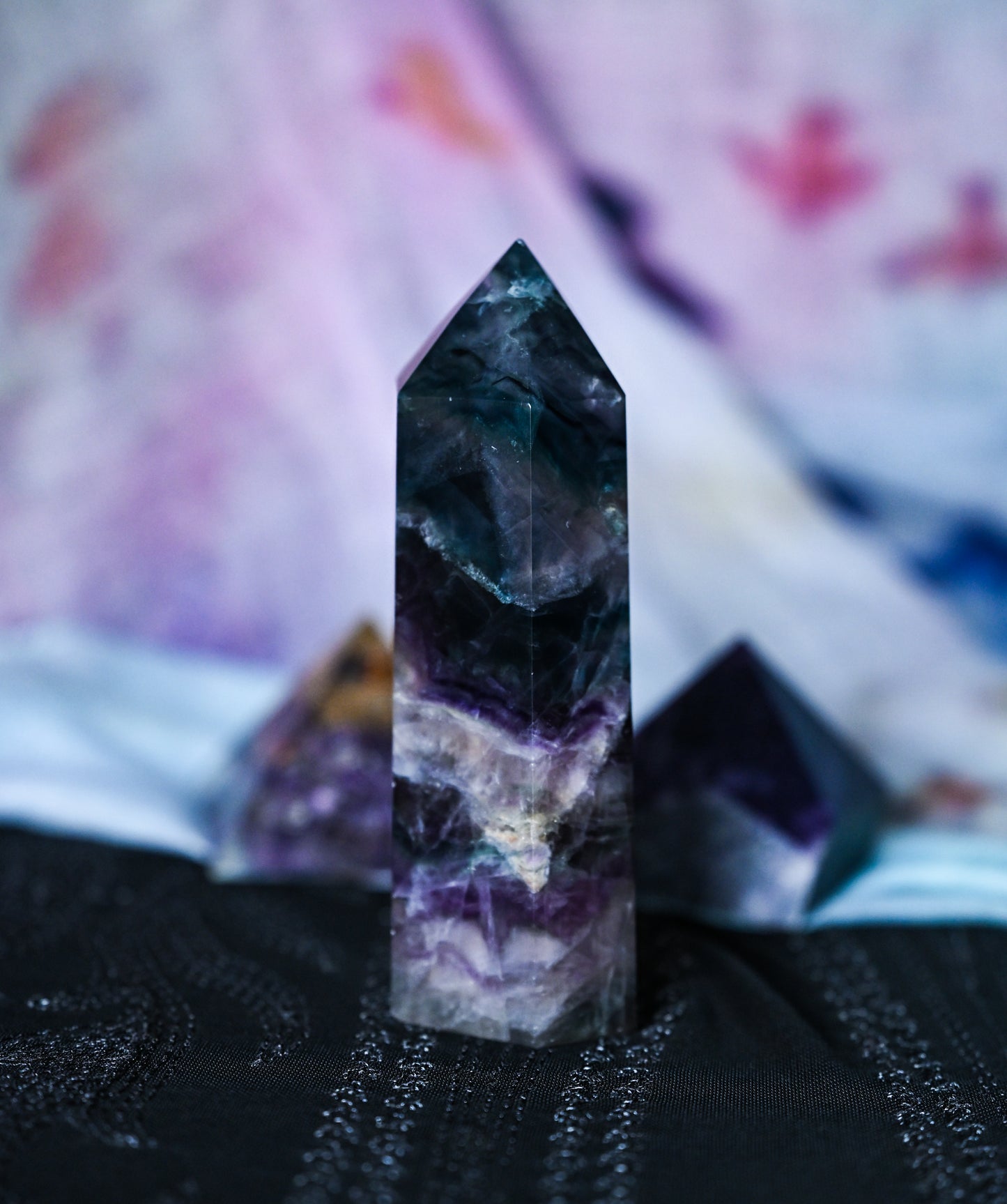 Rainbow Fluorite Large Towers