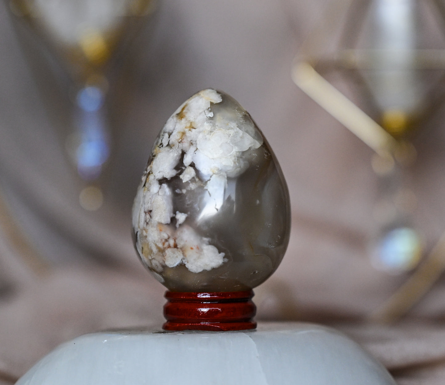 Flower Agate Egg