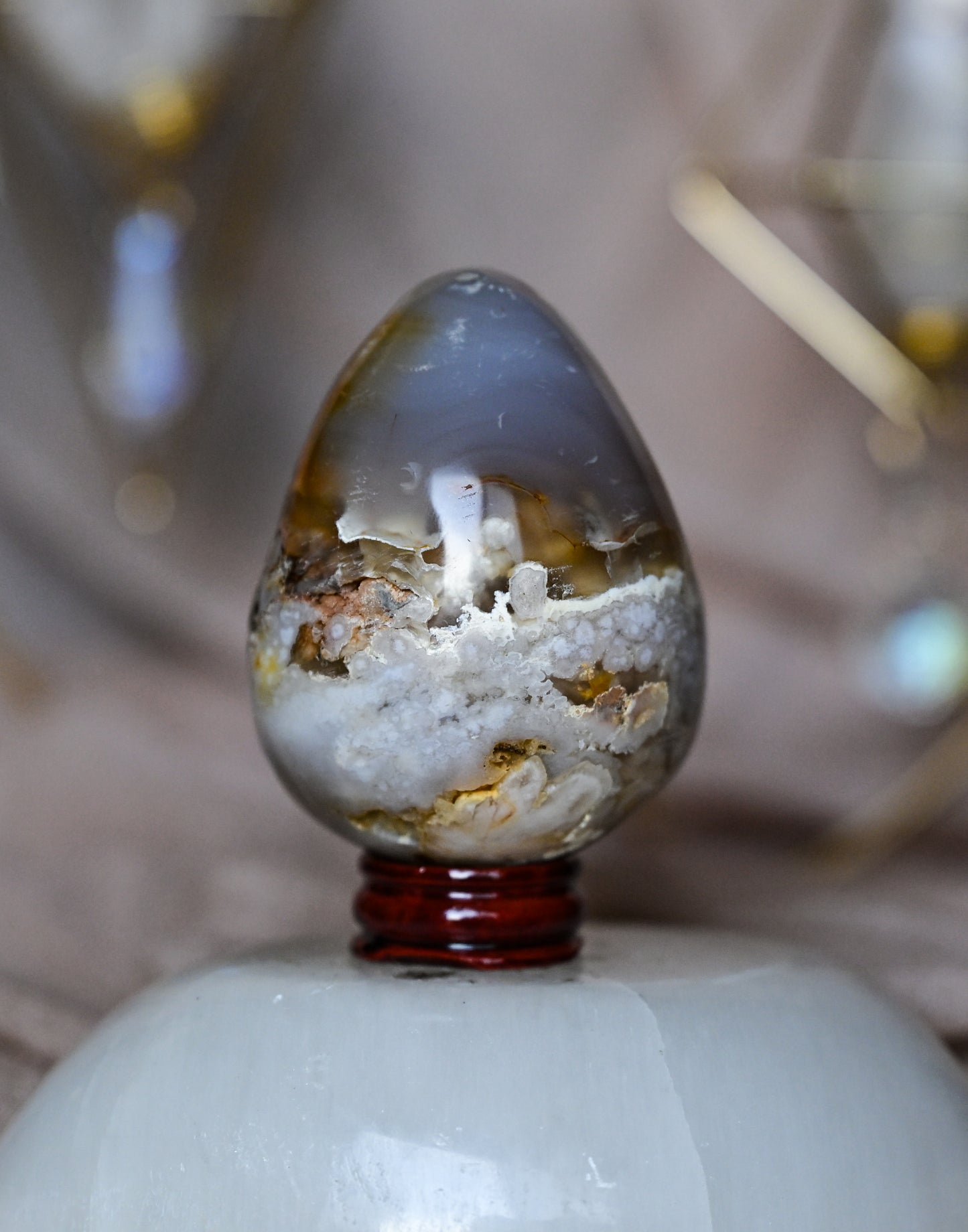 Flower Agate Egg