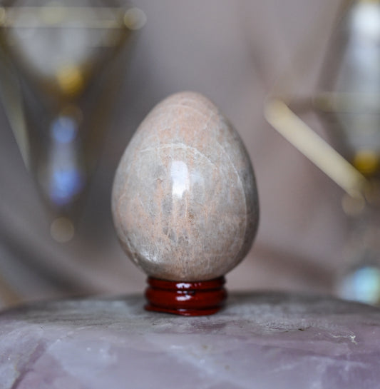 Peach Moonstone Egg