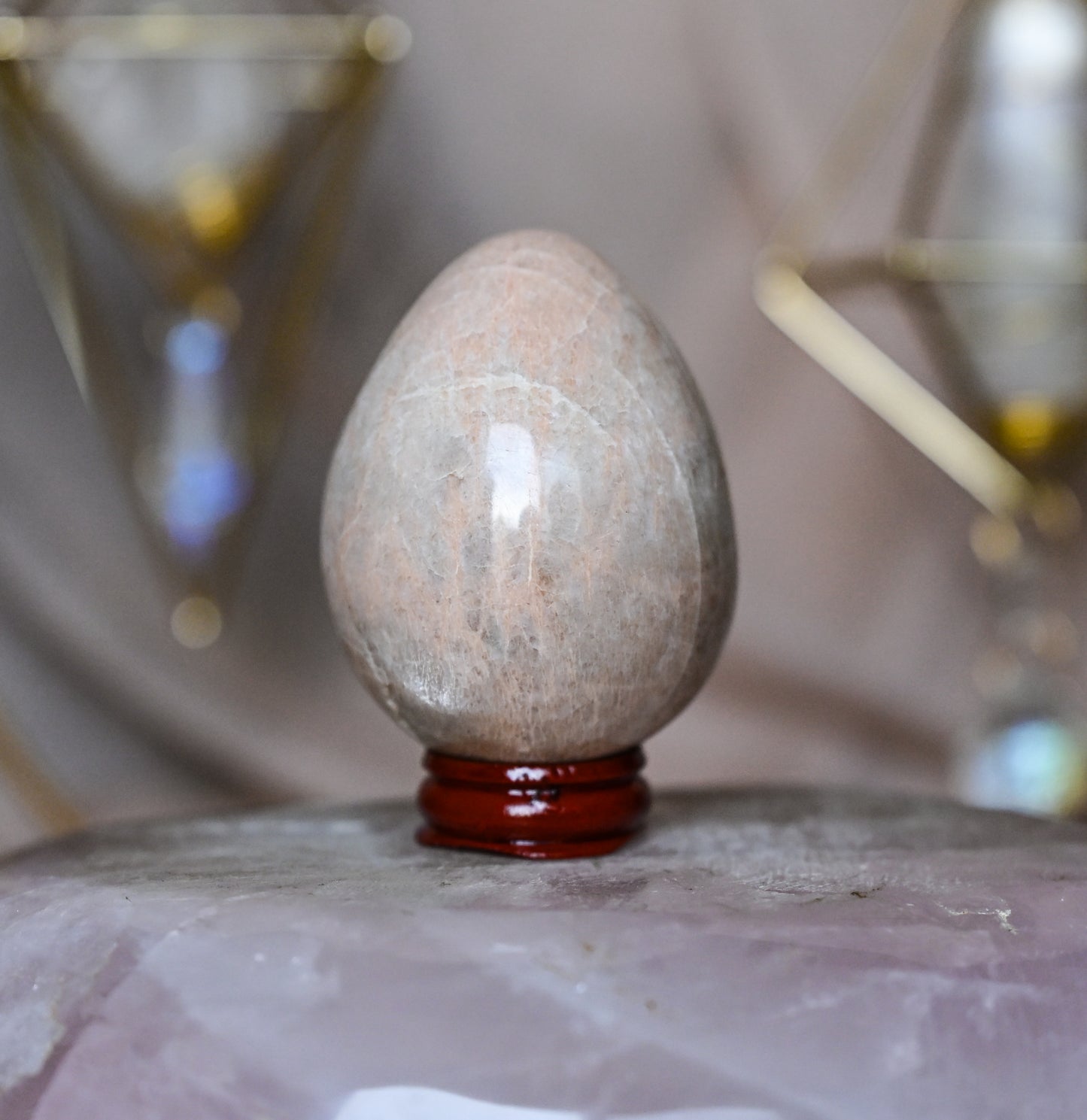 Peach Moonstone Egg