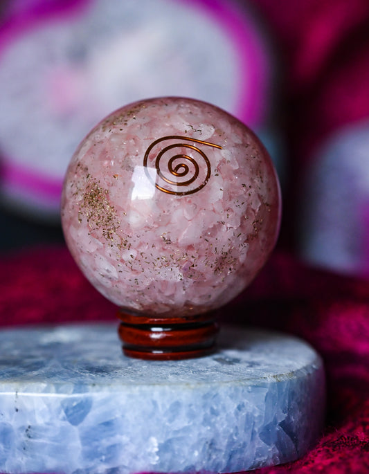 Rose Quartz Orgone Sphere