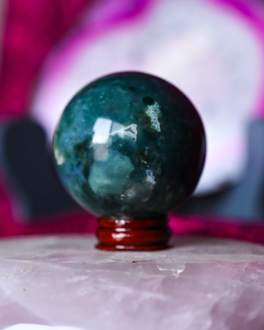 Moss Agate Sphere (2)