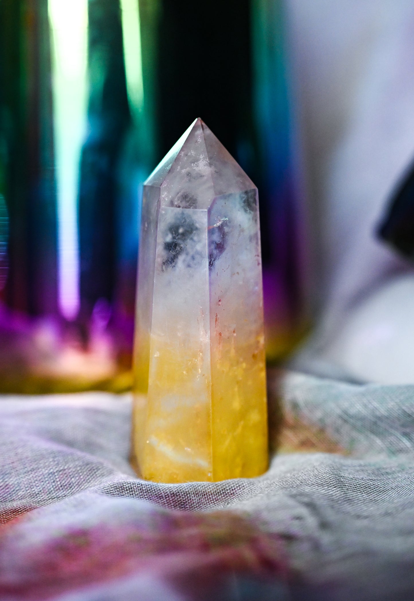 Rainbow Aura Quartz Towers