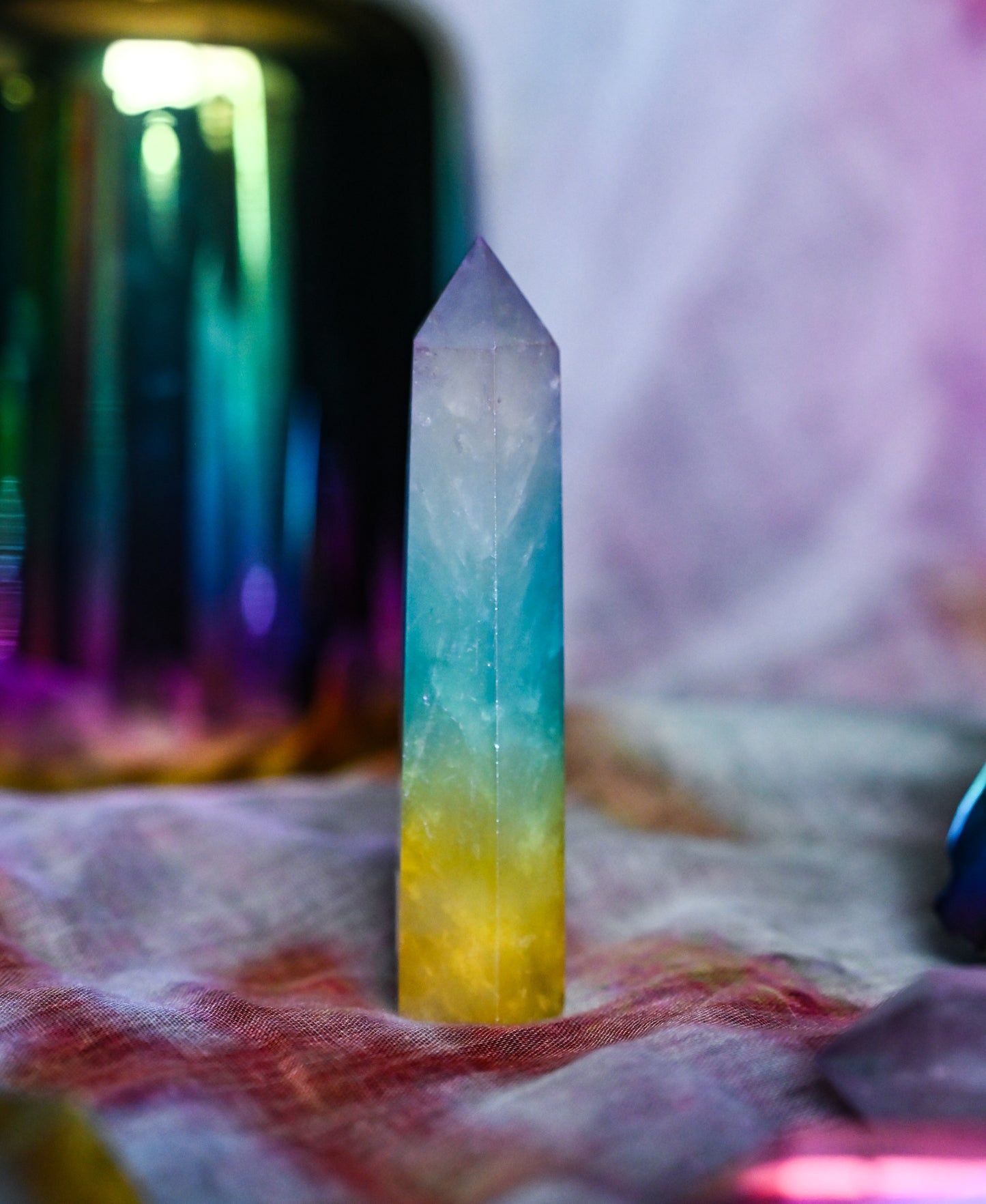 Rainbow Aura Quartz Towers