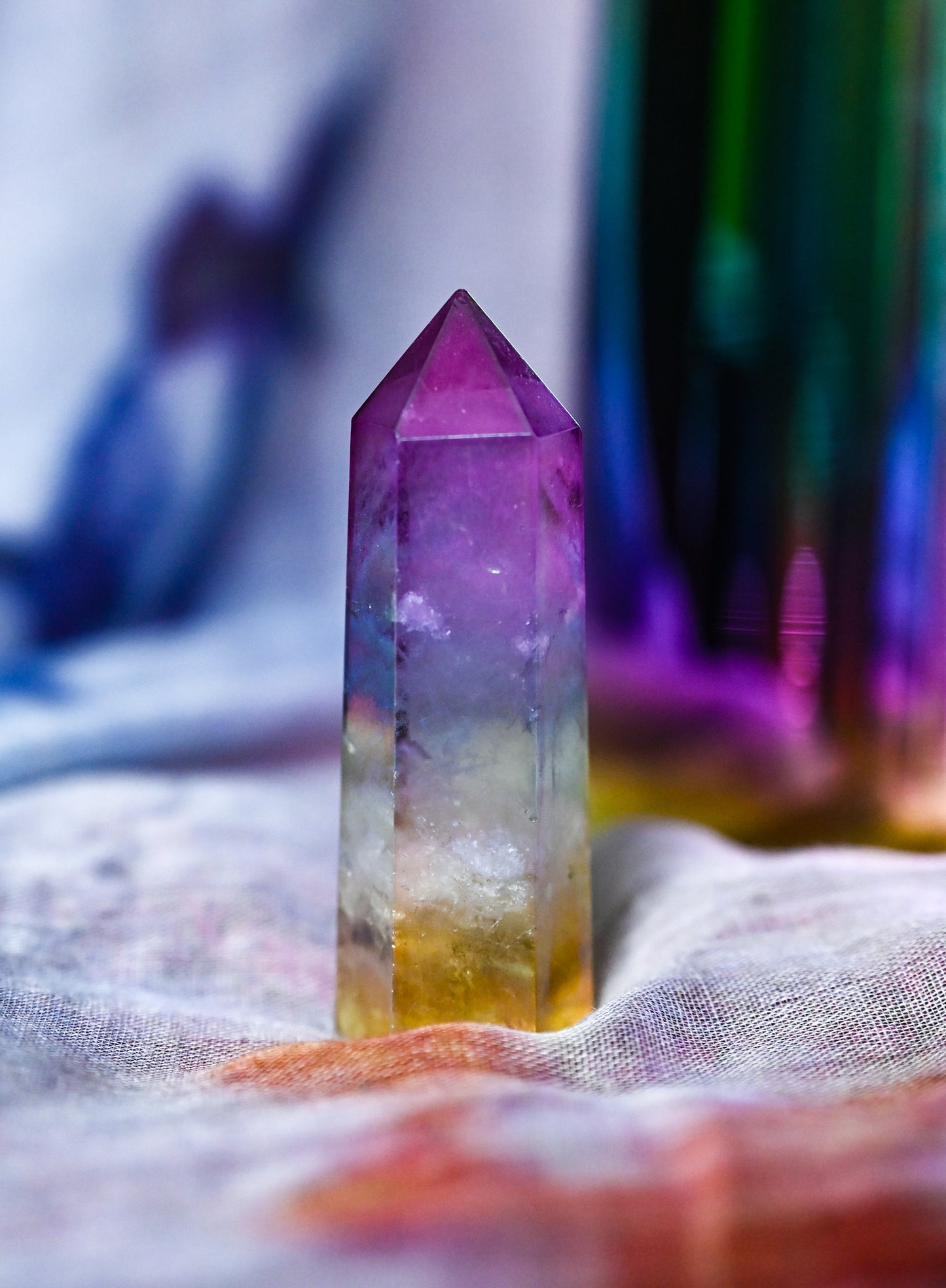 Rainbow Aura Quartz Towers