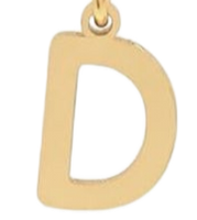Gold Plated Initial Charms - D