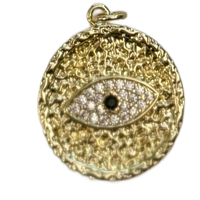 Protective Eye Charm - Simple + CZ (larger)